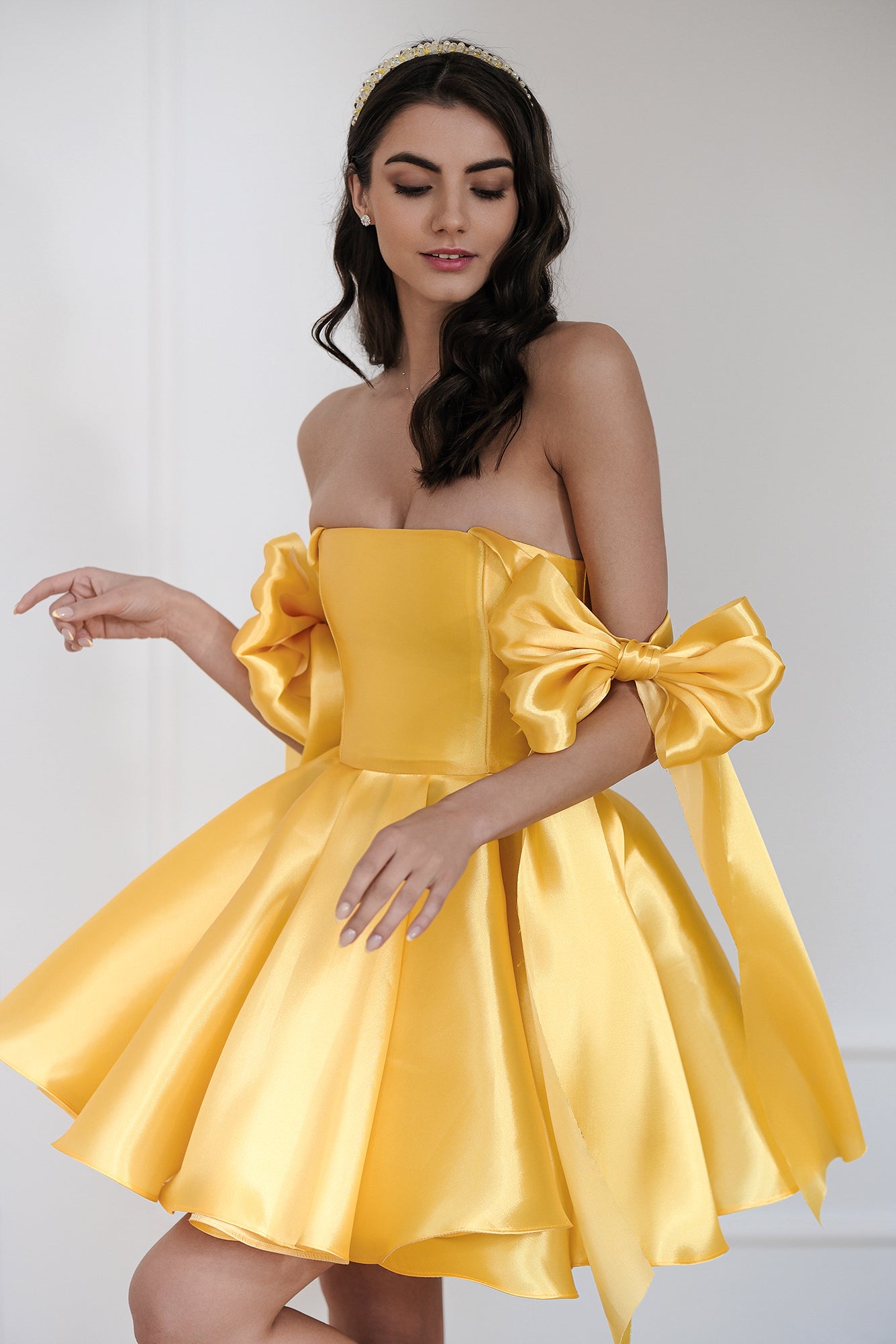 Коктейлна рокля в жълто: Princess Blossom