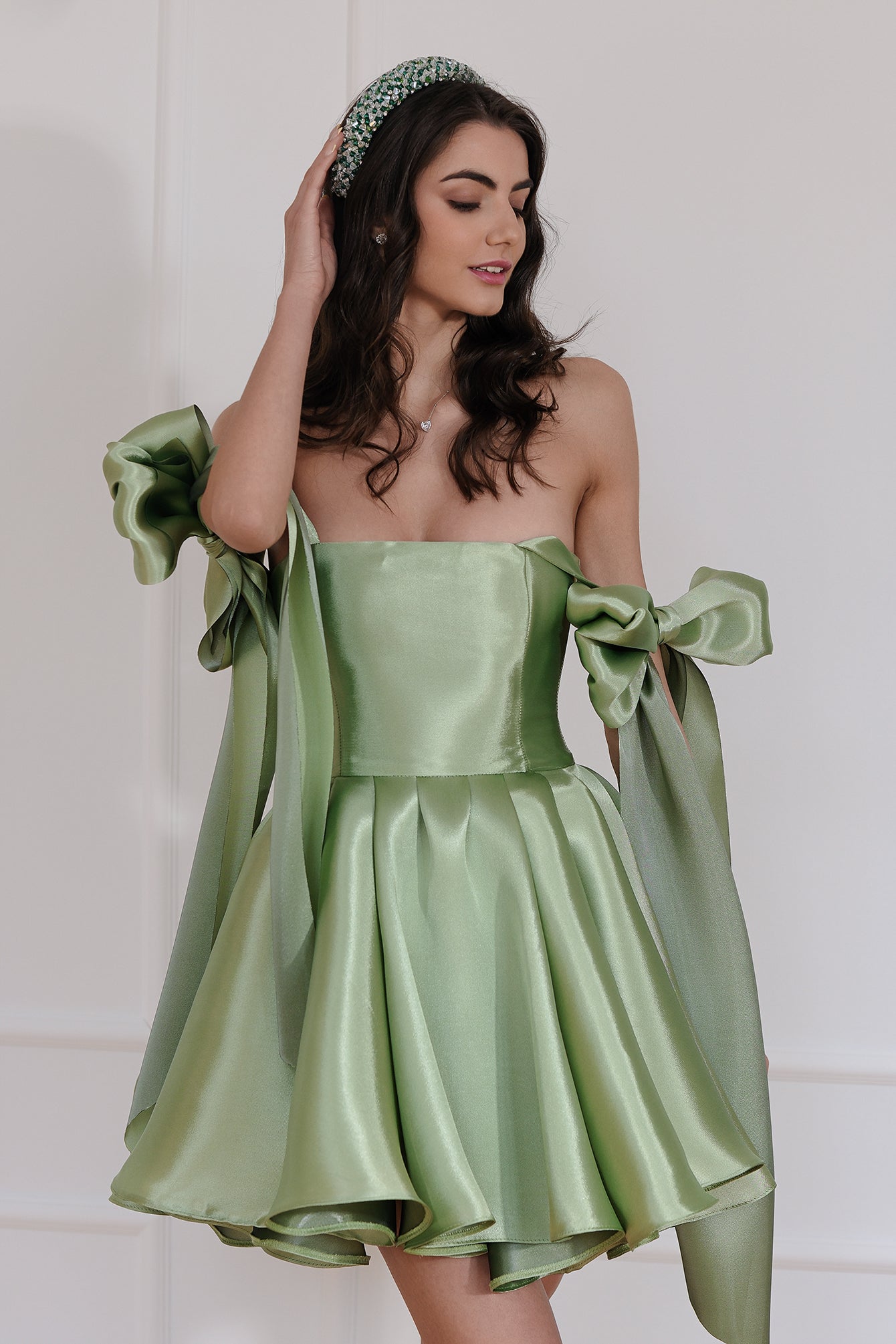 Коктейлна рокля в зелено: Princess Blossom