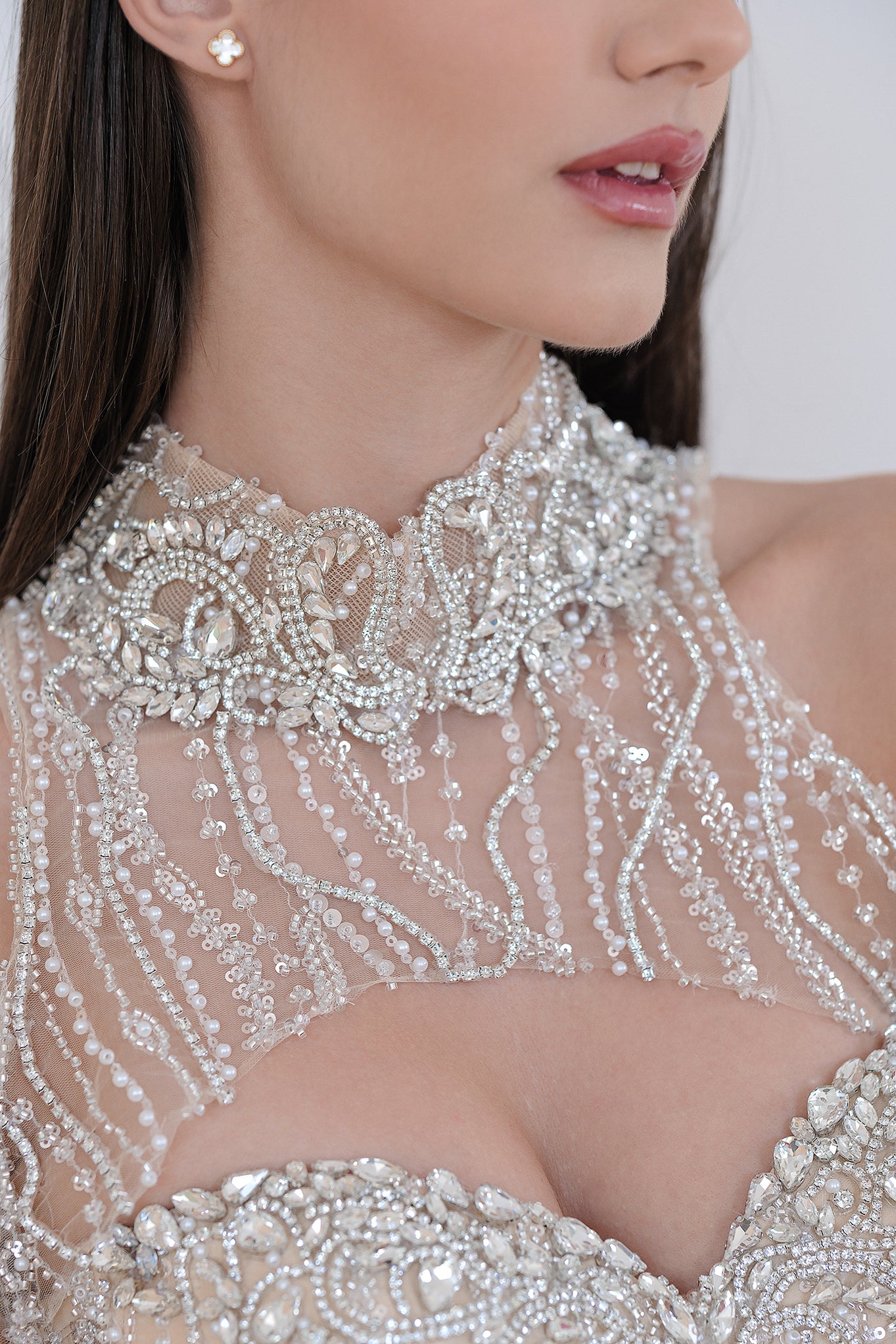 Лимитирана рокля в телесен цвят: Haute Couture