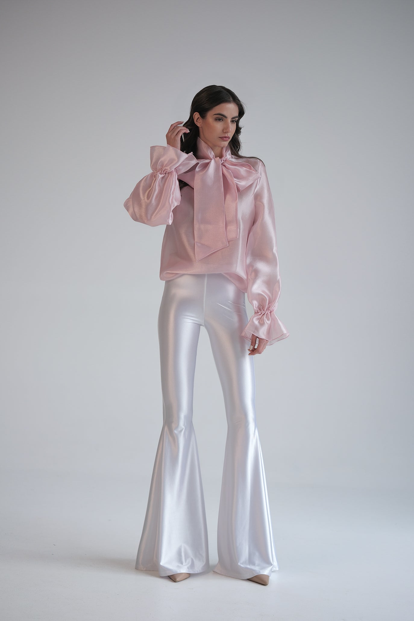 Блуза тип риза в розово: Dove