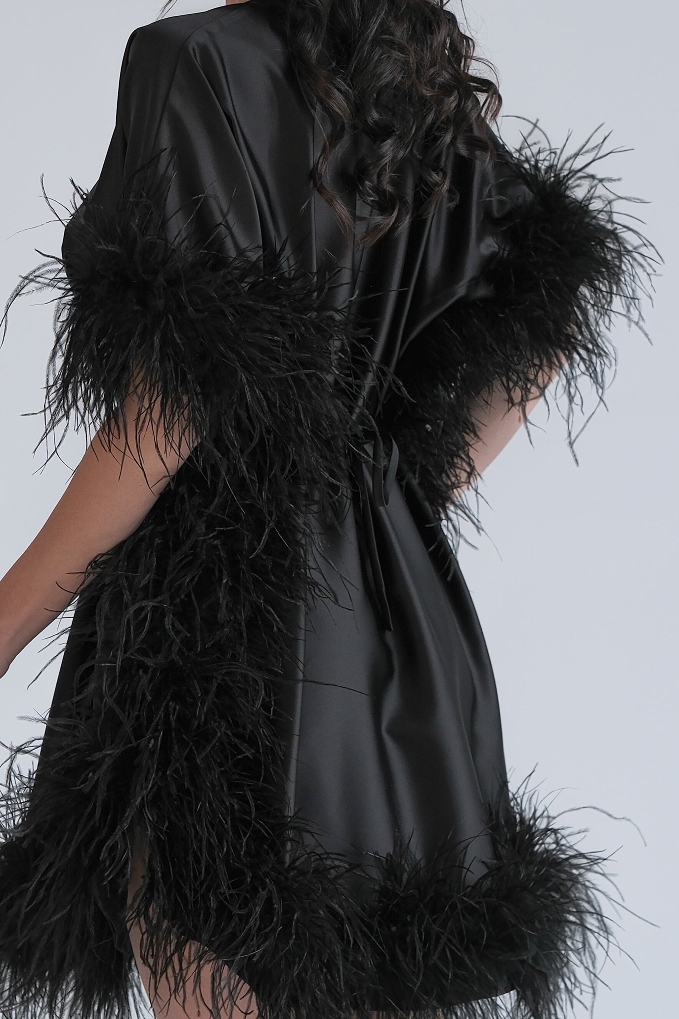 Рокля с пера в черно: Tiana