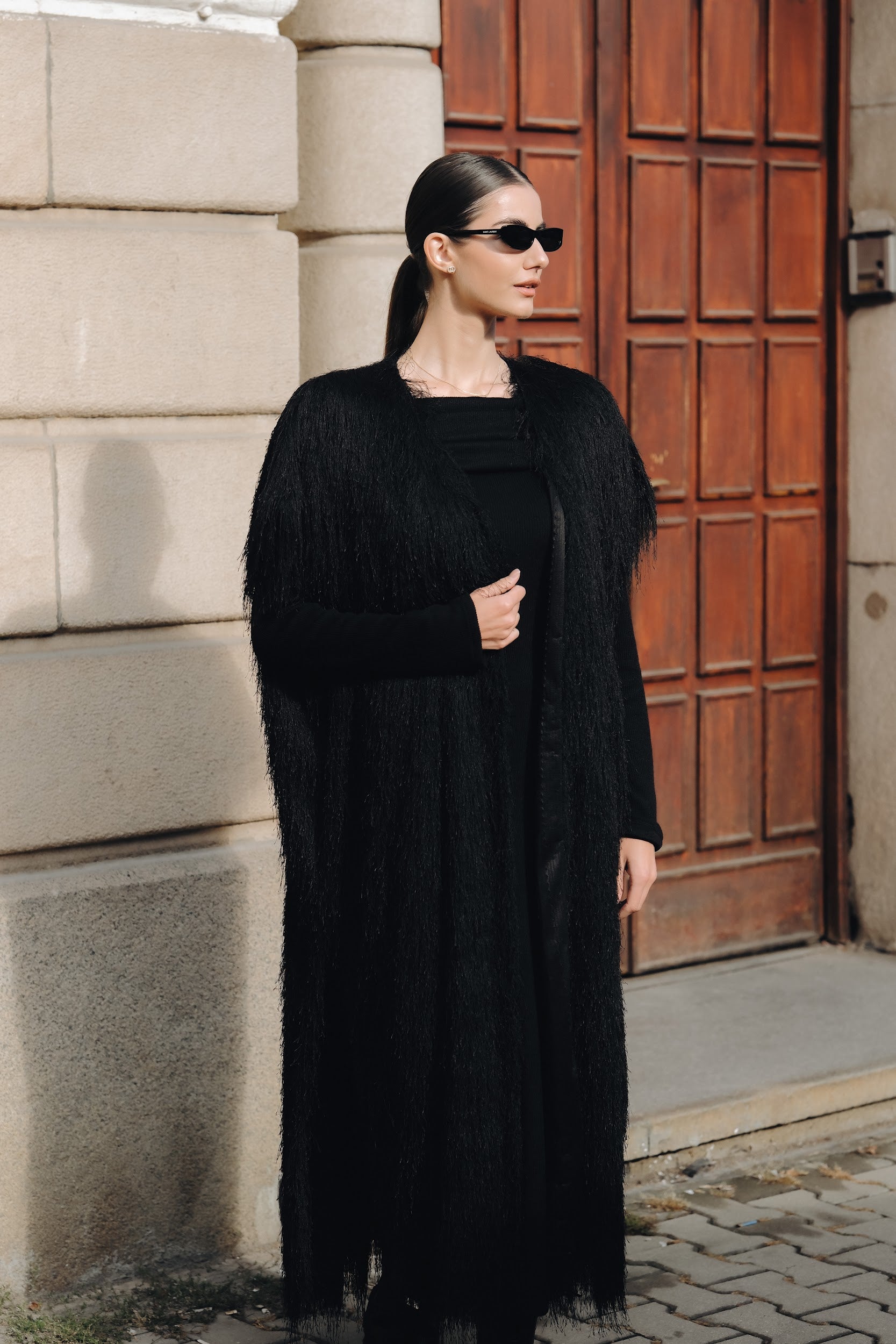 Елек/жилетка от ресни в черно: Eveline