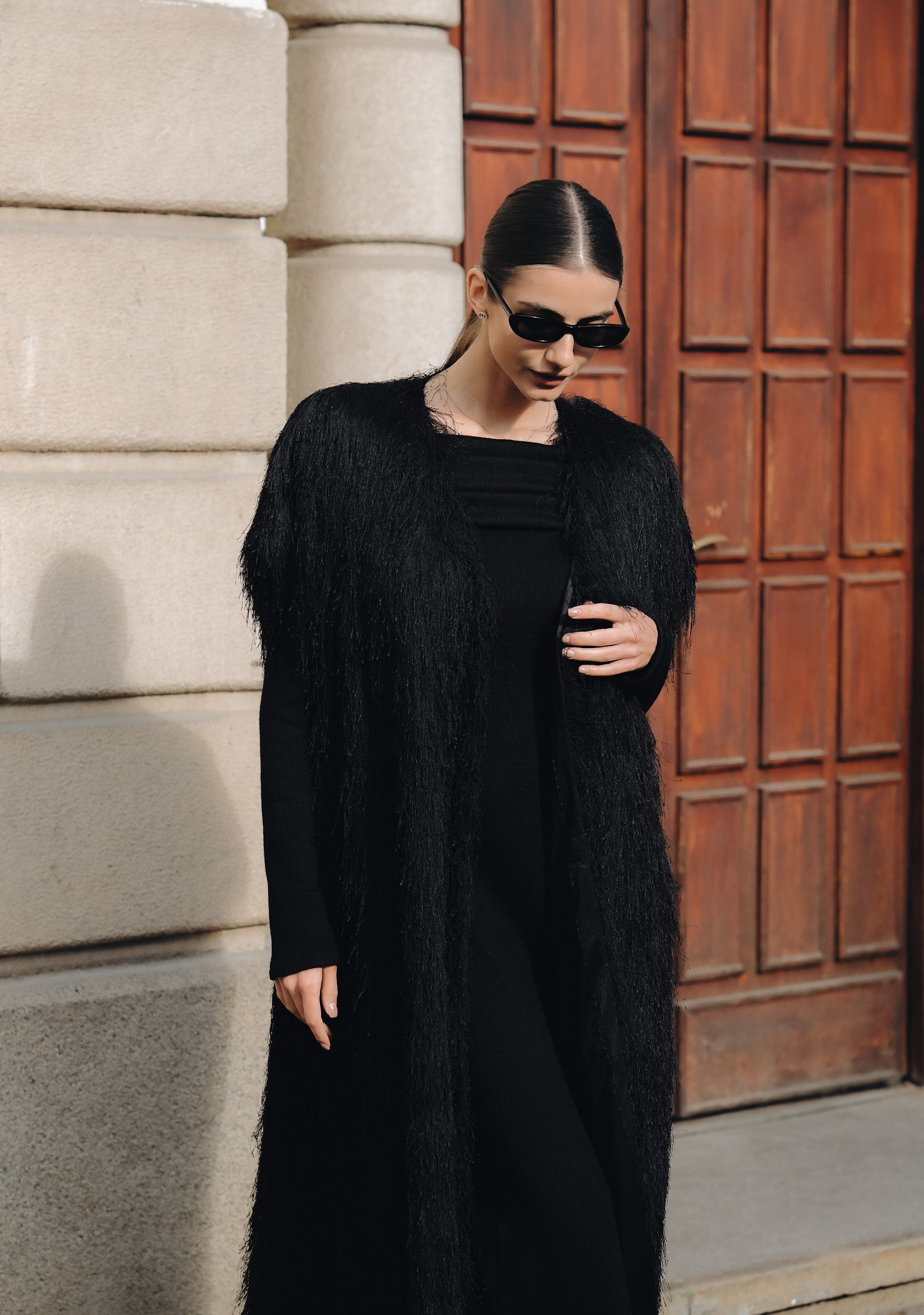 Елек/жилетка от ресни в черно: Eveline