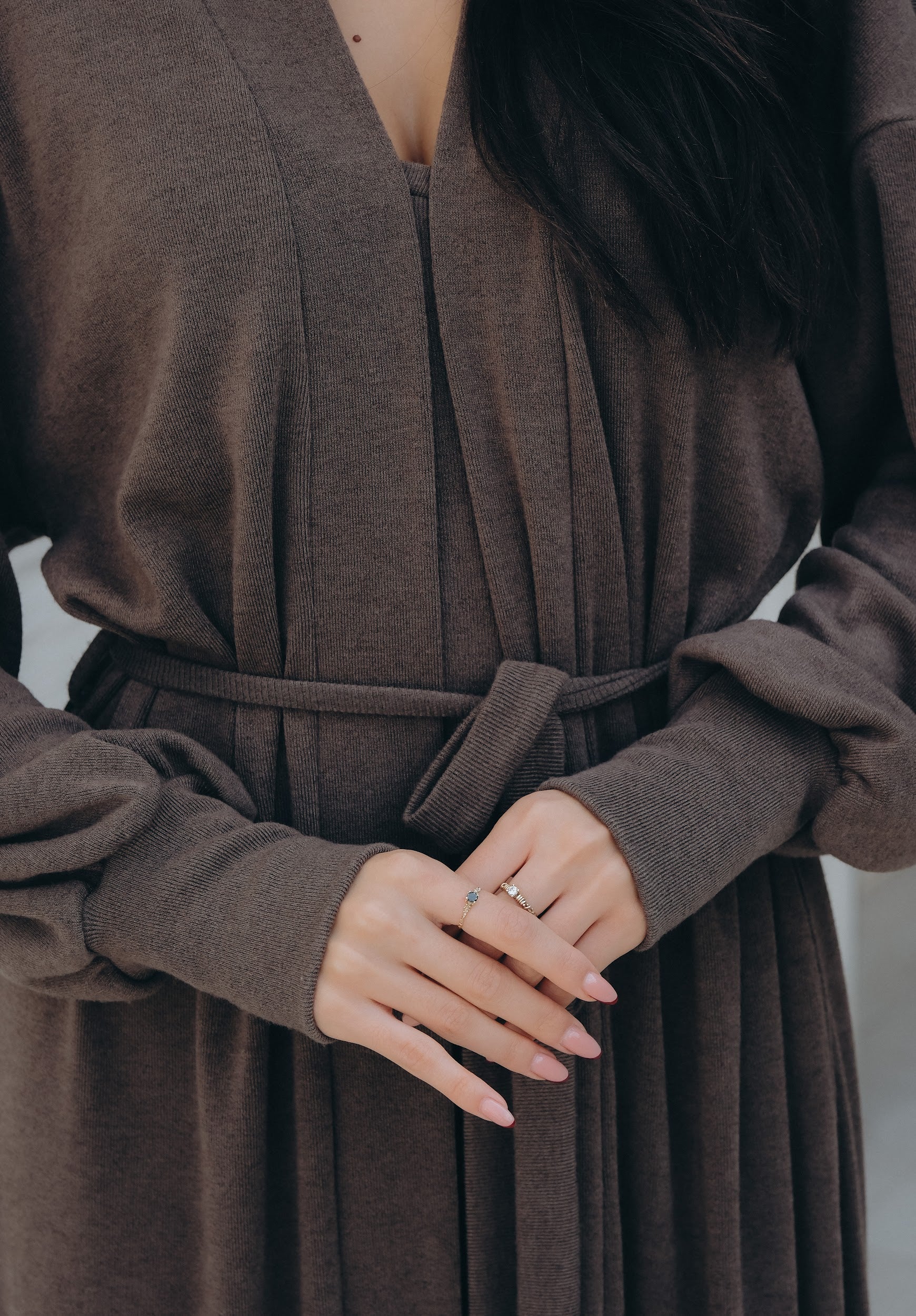 Рокля и жилетка в кафяво: Amoria Soft