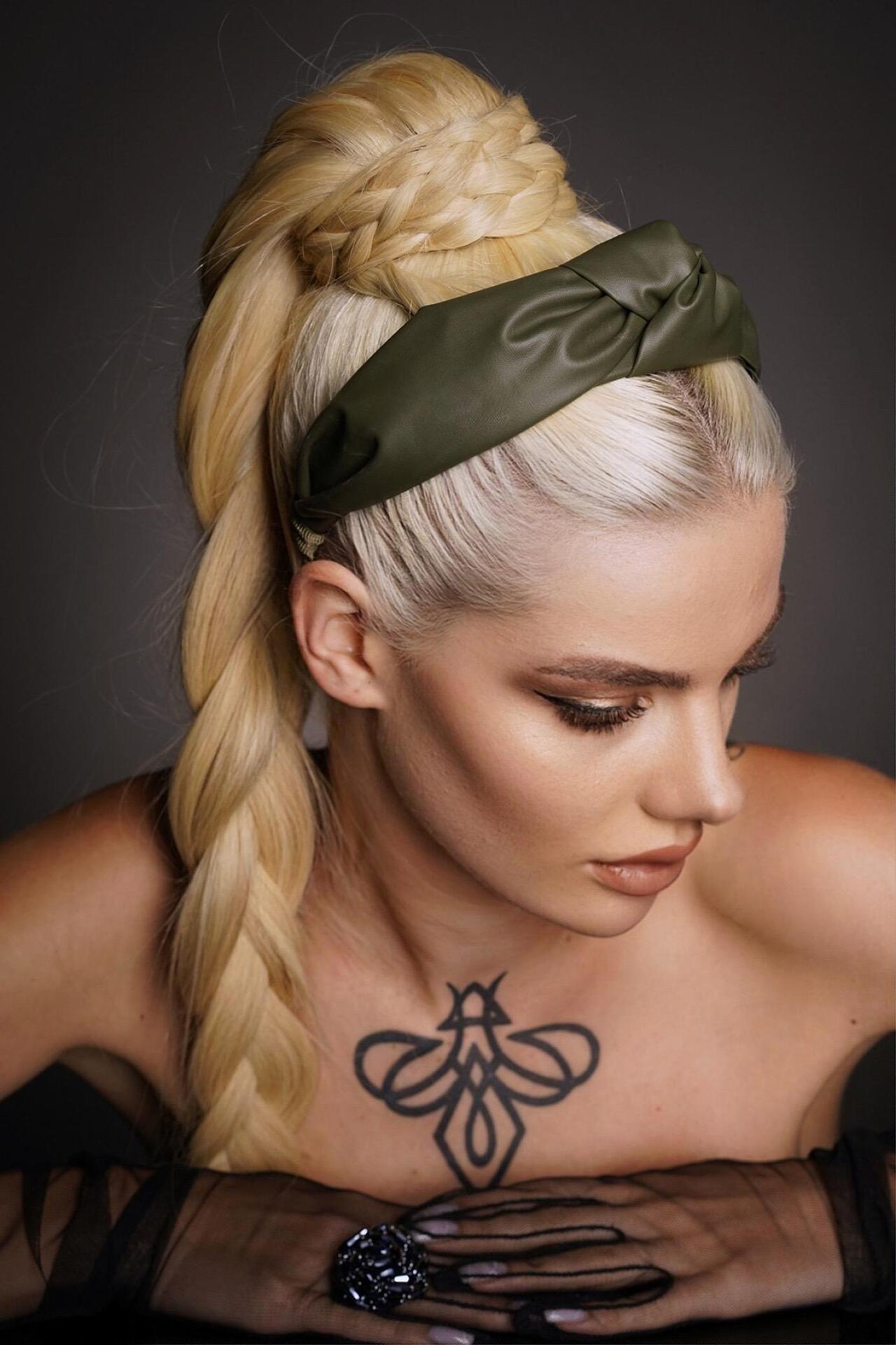 Диадема от еко кожа: Green Leather